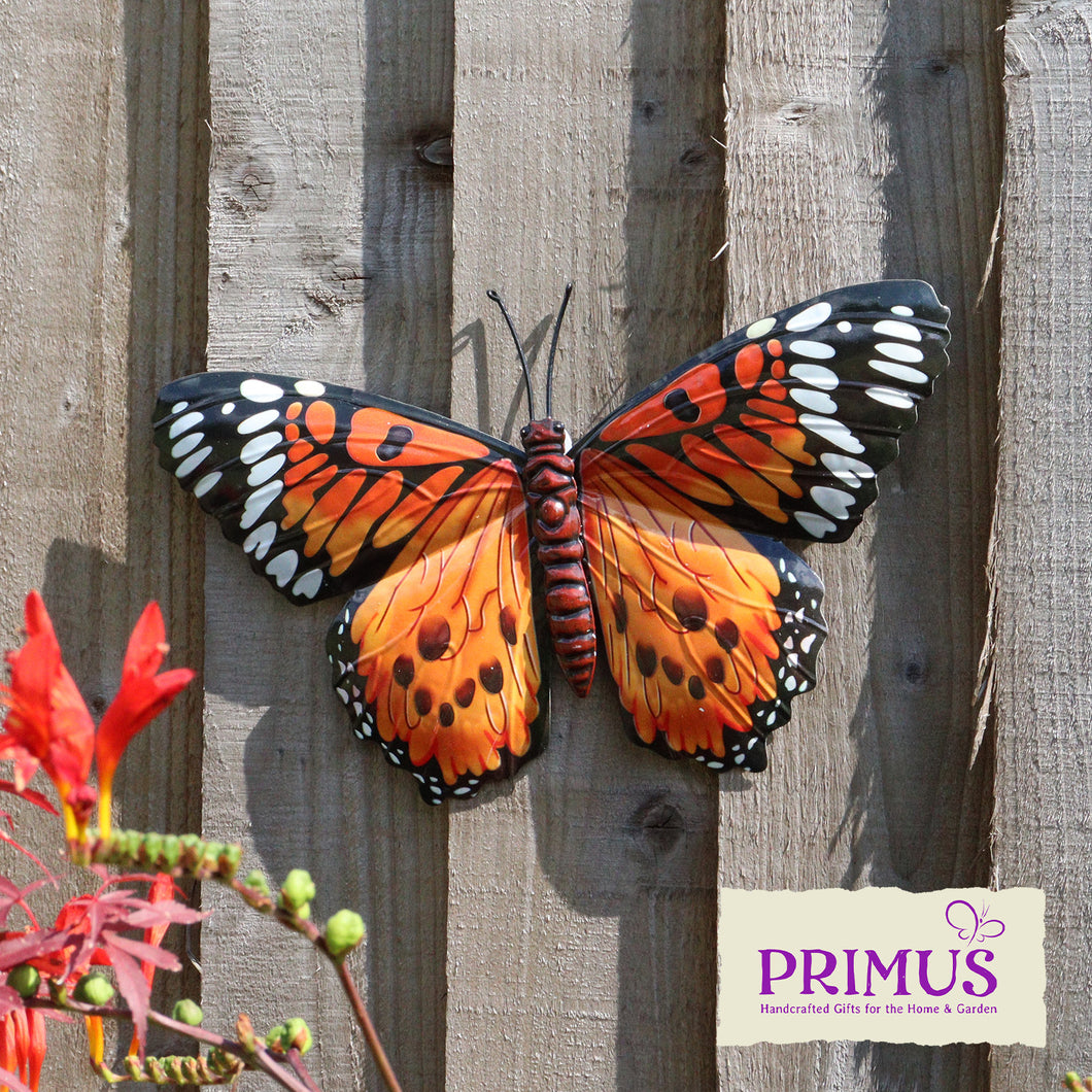 Large metal butterfly.