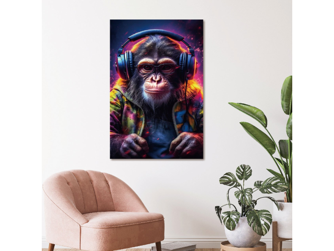 Glass monkey picture