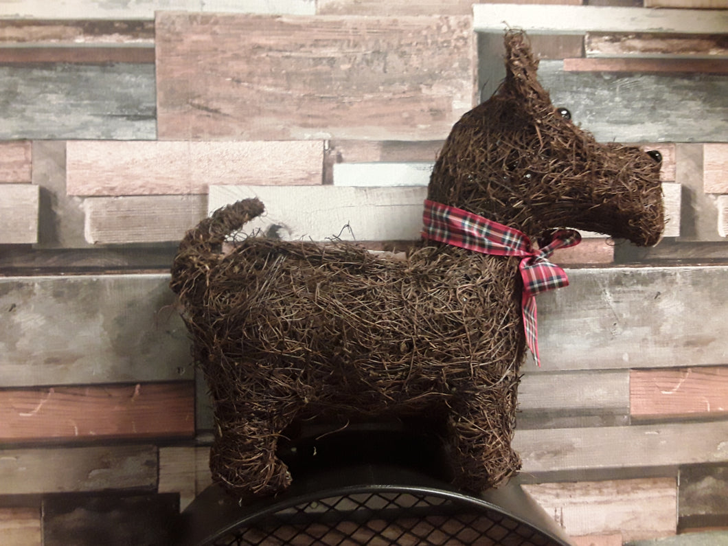 Scottie dog planter