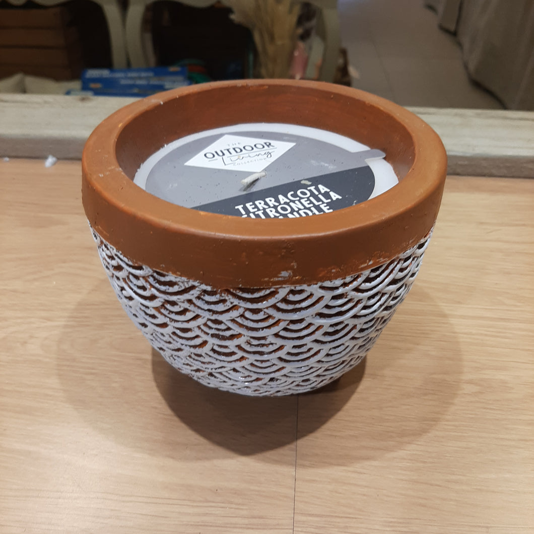 Terracotta citronella  candle