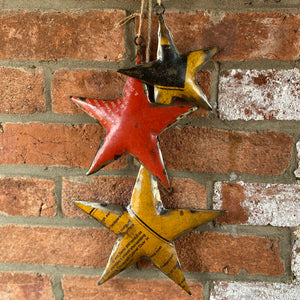 Recycled Iron Hanging Stars | Assorted Sizes
