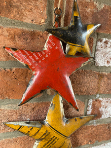 Recycled Iron Hanging Stars | Assorted Sizes