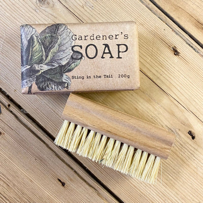 Gardener's Hand Soap & Wooden Nailbrush