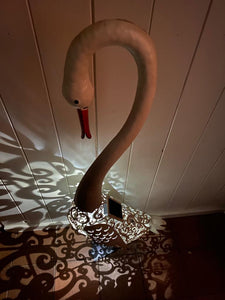 Metal Silhouette Light Swan